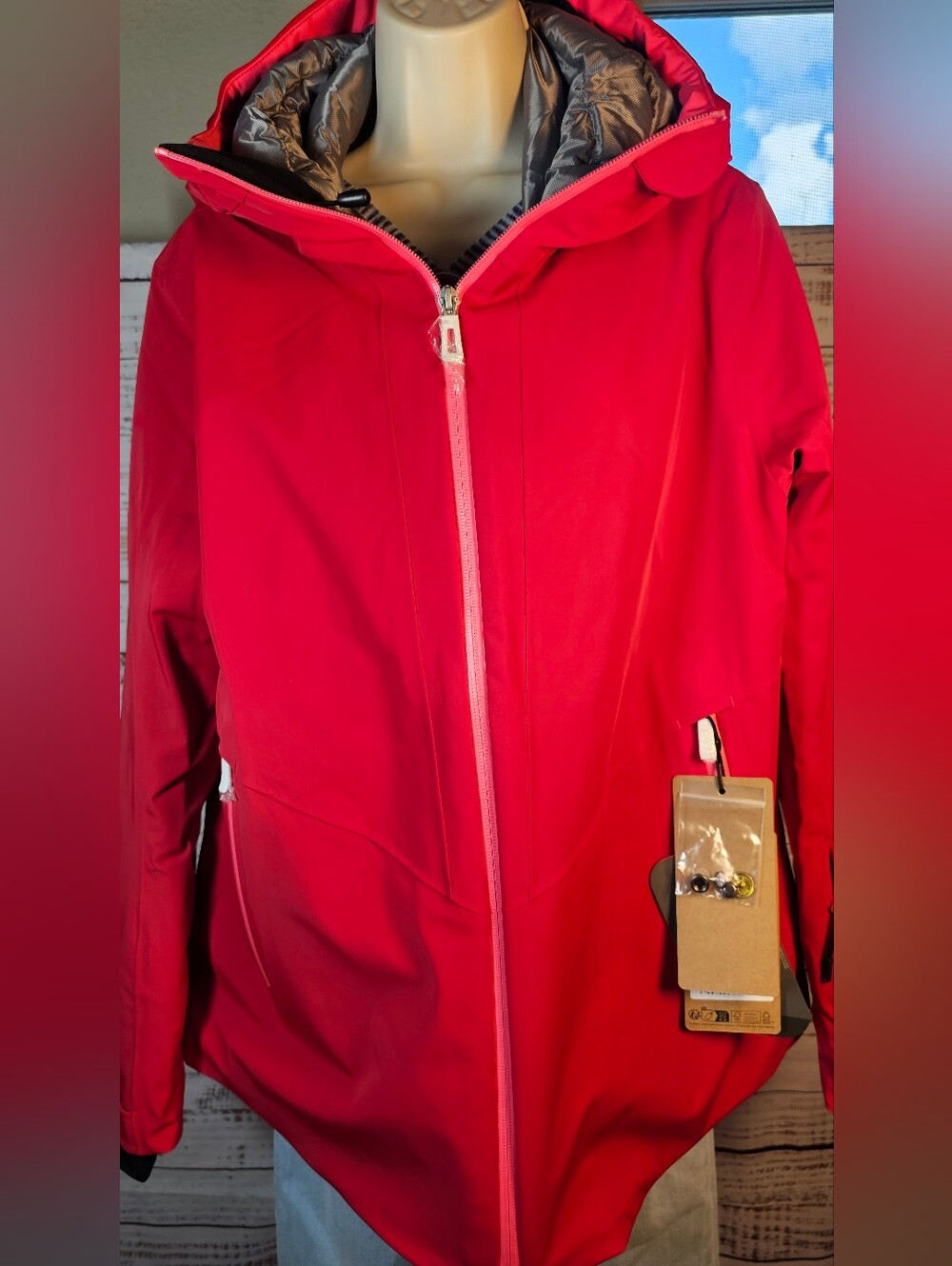 Rossignol Blackside Ski Jacket Women Ruby Red 20K PrimaLoft NWT